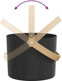 vidaXL Σετ Αξεσουάρ Σαουνάς 4 pcs Μαύρο