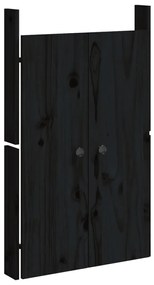 vidaXL Πόρτες Κουζίνας Εξ. Χώρου Μαύρες 50x9x82 εκ. Μασίφ Ξύλο Πεύκου