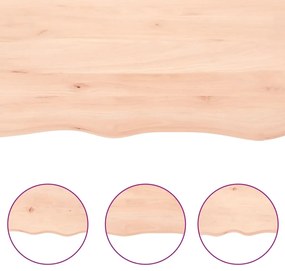 vidaXL Ράφι Τοίχου 40 x 30 x 2 εκ. από Ακατέργαστο Μασίφ Ξύλο Δρυός