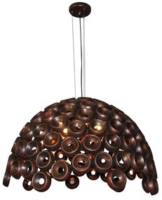 Φωτιστικό Οροφής Κρεμαστό HL-3590-XL 77-4335 Darina Old Bronze Φ72 Homelighting Metal