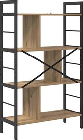 vidaXL Ράφι Βιβλίων 7 επιπέδων 75 x 30 x 123,5 εκ. Επεξεργασμένο ξύλο