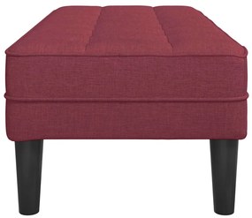 vidaXL παγκάκι Μπορντό 113 x 57 x 39 εκ. ύφασμα
