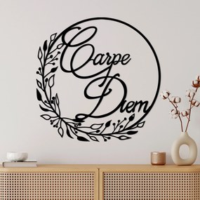 Decorative Metal Wall Accessory Carpe Diem 1 Black