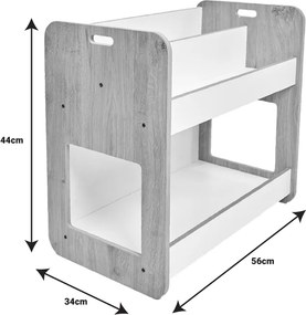 Ραφιέρα Dovere pakoworld λευκό mdf 56x34x55εκ