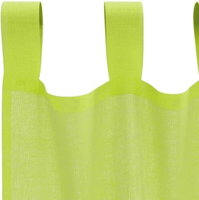 vidaXL Κουρτίνες Voile με Θήκη 2 τεμ., Πράσινο Μήλο
