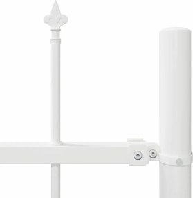 vidaXL Φράχτης Κήπου 2 pcs Λευκό 3,4 x 1,2 μ Ατσάλι με Πούδρα