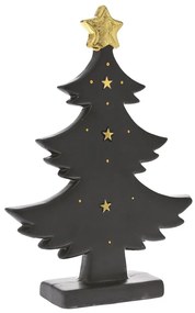 Χριστουγεννιάτικο Διακοσμητικό Δέντρο Κεραμικό Μαύρο-Χρυσό iliadis 19x5x25εκ. 81476