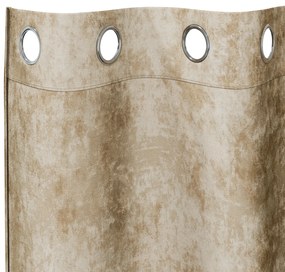 vidaXL κουρτίνες Velvet 2 τμχ με τσιμπίδες Κρεμ 260x140 εκ.