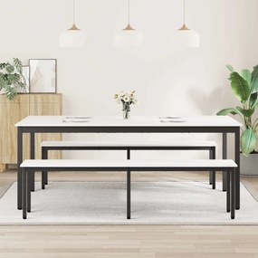 vidaXL Τραπεζαρία Λευκό 200 x 100 x 75 cm Στερεά ξυλεία πεύκου