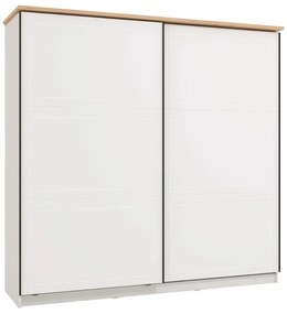 Wardrobe Valencia 220 White - Artisan Oak - Matt White 220*62.5*214 cm