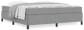 vidaXL Κρεβάτι με ελατήρια Ανοιχτό γκρι, Μαύρο 180 x 200 cm