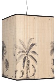 Supergreens Φωτιστικό Οροφής Bamboo "Palm" Εκρου 41x41x64 εκ.