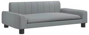 vidaXL Καναπές Παιδικός Ανοιχτό Γκρι 90 x 53 x 30 εκ. από Ύφασμα