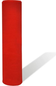 vidaXL Χαλί Κόκκινο 1 x 10 m Πολυεστέρας