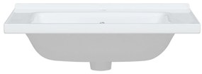 vidaXL Νιπτήρας Μπάνιου Ορθογώνιος Λευκός 71 x 48 x 19,5 εκ. Κεραμικός