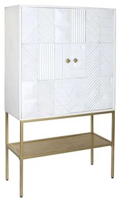 Σκευοθήκη DKD Home Decor Λευκό Χρυσό Μέταλλο Ξύλο από Μάνγκο 91 x 44 x 152 cm