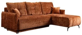 Γωνιακός Καναπές - Κρεβάτι Crown Πορτοκαλί 248x179x81εκ 248x179x81 εκ.