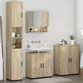 vidaXL Σετ Επίπλων Μπάνιου 4 τμχ. Δρύς Sonoma 61 x 35 x 64 εκ.