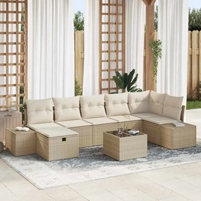 vidaXL Σετ Καναπέ με μαξιλάρι 8 pcs συνθετικό ρατάν