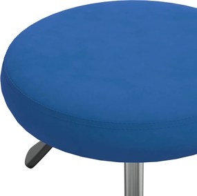 vidaXL Περιστρεφόμενη καρέκλα γραφείου μπλε βελούδο