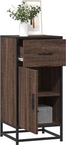 vidaXL Ραφιέρα Καφέ Δρυς 35,5x35x76 εκ. Επεξ. Ξύλο + Μέταλλο