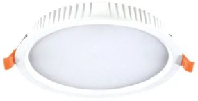 Φωτιστικό Πάνελ Χωνευτό Slim LED 30W Λευκό IP44 3000K Φ23cm Panel Φ230 Backlit 21343 Interlight -21343-Λευκό 21343