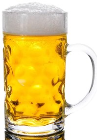 Κούπα Μπίρας με Λαβή Γυάλινη 6 Τεμ. 1000 ml - Διαφανές