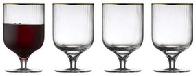 Ποτήρι Κρασιού Palermo (Σετ 4Τμχ) 12058 300ml Clear-Gold Lyngby Glass Glass
