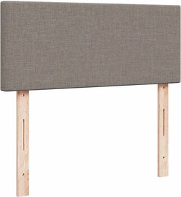 vidaXL Κρεβάτι Boxspring με Στρώμα Taupe 120x190 εκ. Υφασμάτινο