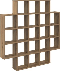 vidaXL Ράφι Τοίχου Artisan Δρυς 100 x 13 x 100 εκ Επεξεργασμένο Ξύλο