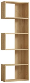 Βιβλιοθήκη Cascade pakoworld σε oak απόχρωση 51.8x22x150εκ