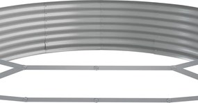 vidaXL Ζαρντινιέρα Γκρι 296x140x36 εκ. Γαλβανισμένος χάλυβας