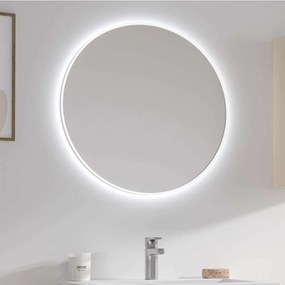 Καθρέπτης Τοίχου Με Φως Led Sharon SHARON80-W Φ80cm White Karag Glass