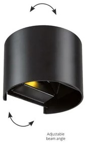 Απλίκα LED Greg μεταλλικό Viokef-4188701-Μαύρο 4188701