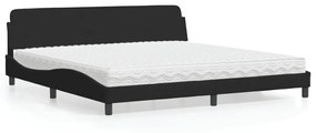 Κρεβάτι Μαύρο 200x200 εκ. Βελούδινο