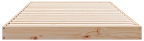 vidaXL Κρεβάτι δαπέδου Φυσικό 100 x 220 cm Μασίφ ξύλο πεύκου