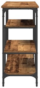 vidaXL Τραπέζι Κονσόλας με ράφι Παλαιό ξύλο 100 x 35 x 75 εκ.