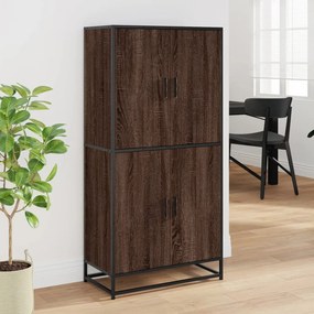 vidaXL Highboard καφέ δρυς 68x35x139 cm Ξύλινο μηχανουργικό ξύλο