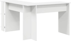 vidaXL Γωνιακό γραφείο Λευκό 140 x 113,5 x 75 εκ. Επεξεργασμένο ξύλο