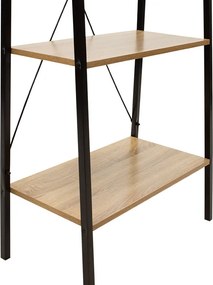 Βιβλιοθήκη- Ραφιέρα Ramon pakoworld φυσικό-μαύρο 60x23x145,5εκ