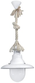 Φωτιστικό Οροφής Flp-100Κ Mac 31-1084 White Heronia Σχοινί, Πλαστικό