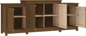 vidaXL Ντουλάπι Καφέ Μελί 164x37x68 εκ. από Μασίφ Ξύλο Πεύκου