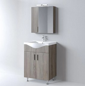 Σετ Επίπλου Mπάνιου SIENA 65 Sonoma Dark 65x46x160 εκ.
