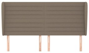 Κεφαλάρι με Πτερύγια Taupe 203x23x118/128 εκ. Υφασμάτινο 3118122