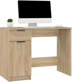 vidaXL Γραφείο Sonoma Δρυς 100x50x75 εκ. από Επεξεργασμένο Ξύλο