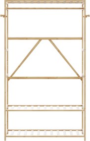 vidaXL Κρεμάστρα Ρούχων με Ράφια 110x40x175 εκ. Μπαμπού