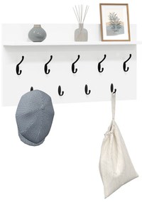vidaXL Τοίχου Κρεμάστρα Λευκό 80 x 40 x 12 cm Επεξεργασμένο ξύλο