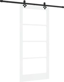 vidaXL Συρόμενη Πόρτα ORKDAL Λευκό και Μαύρο 93 x 202 cm