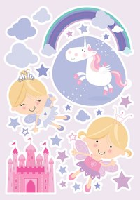 Παιδικά Αυτοκόλλητα Τοίχου Ango Happy Fairies 18106