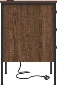 vidaXL Κομοδίνο Καφέ δρυς 42 x 41 x 61 εκ Επεξεργασμένο ξύλο